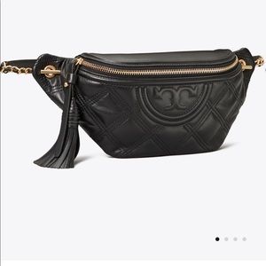 NWT Lambskin Quilted Tory Burch Fleming Beltbag